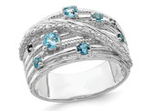 2/5 Carat (ctw) London Blue Topaz Ring in Sterling Silver